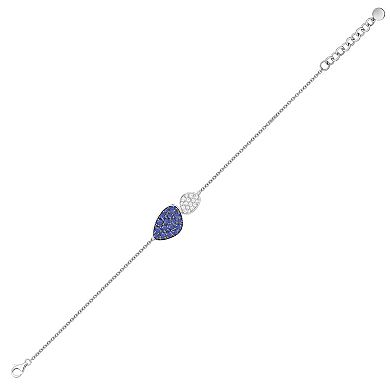 MASTERPIECE Sterling Silver Lab-Created Sapphire Bracelet