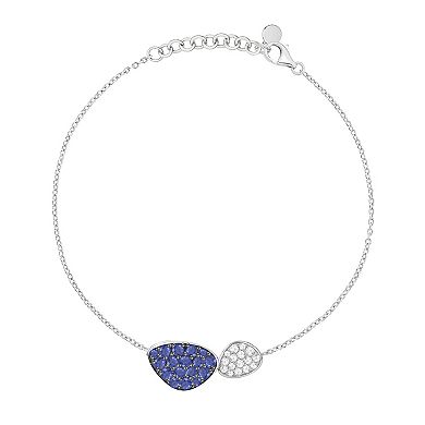 MASTERPIECE Sterling Silver Lab-Created Sapphire Bracelet