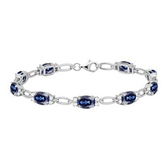 MASTERPIECE Sterling Silver Lab-Created Multi Gemstone Bracelet