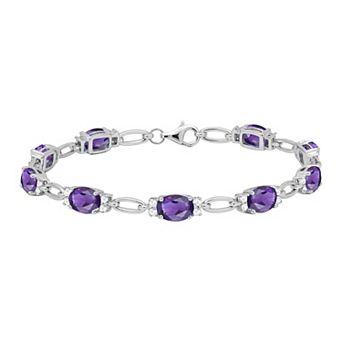 MASTERPIECE Sterling Silver Lab-Created Multi Gemstone Bracelet