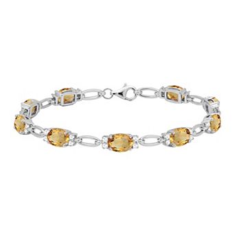 MASTERPIECE Sterling Silver Lab-Created Multi Gemstone Bracelet