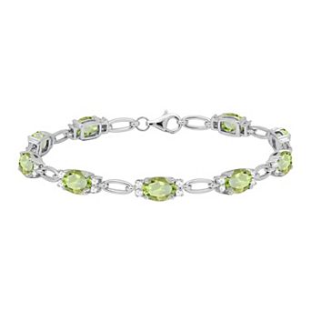 MASTERPIECE Sterling Silver Lab-Created Multi Gemstone Bracelet