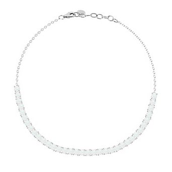 MASTERPIECE Sterling Silver Lab-Created Multi Gemstone Round Bracelet