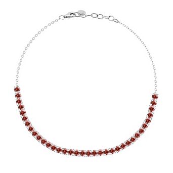 MASTERPIECE Sterling Silver Lab-Created Multi Gemstone Round Bracelet