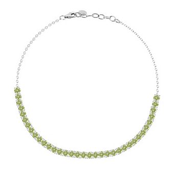 MASTERPIECE Sterling Silver Lab-Created Multi Gemstone Round Bracelet