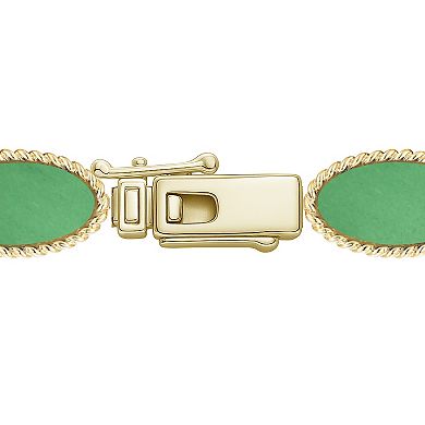 MASTERPIECE 14k Gold over Sterling Silver Gemstone Bracelet