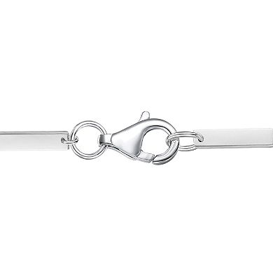 MASTERPIECE Sterling Silver Lab-Created Gemstone Emerald-Cut Bracelet