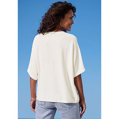 Lascana Women's Oversized Fine Knit Top