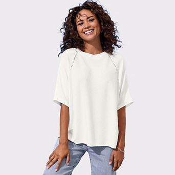 Lascana Women's Oversized Fine Knit Top