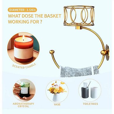 Cut Candle Holder with Wall Mounted Towel Hook