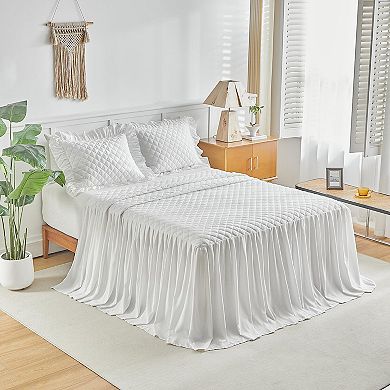 Ruffled Skirt-Style Bedspread Set, Lightweight