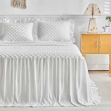 Ruffled Skirt-Style Bedspread Set, Lightweight