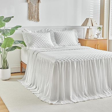 Ruffled Skirt-Style Bedspread Set, Lightweight