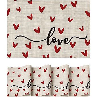 Wipeable Non-Slip PVC Placemats Set of 4 Party Dining Decor