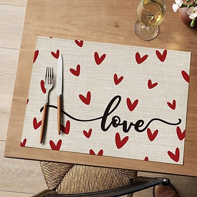Wipeable Non-Slip PVC Placemats Set of 4 Party Dining Decor