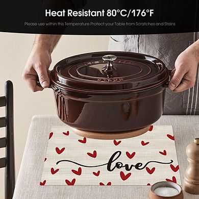 Wipeable Non-Slip PVC Placemats Set of 4 Party Dining Decor