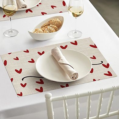 Wipeable Non-Slip PVC Placemats Set of 4 Party Dining Decor