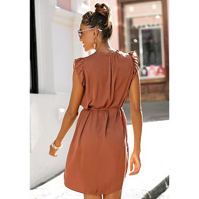Lascana Women's Ruffle Sleeve Dress
