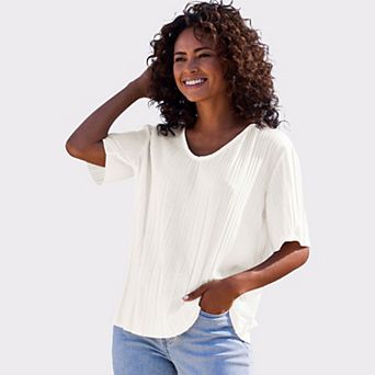 Lascana Women's Oversized Pleated Top