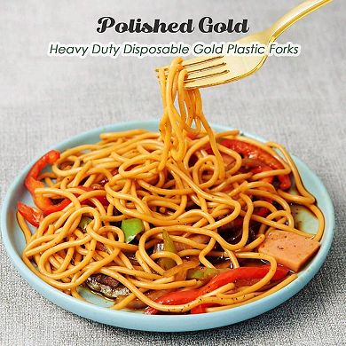 Disposable Plastic Forks, Elegant Design, Food-Grade, Easy to Clean
