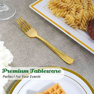 Disposable Plastic Forks, Elegant Design, Food-Grade, Easy to Clean