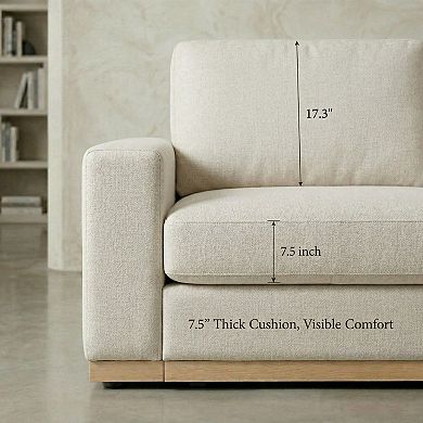 Opoiar 42" Accent Chair, Wide Armchair with Solid Wood Frame