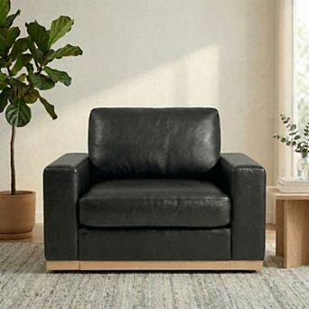Opoiar 42" Accent Chair, Wide Armchair with Solid Wood Frame
