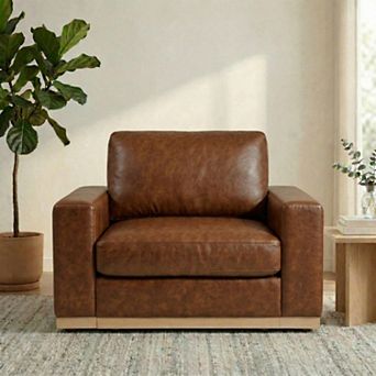 Opoiar 42" Accent Chair, Wide Armchair with Solid Wood Frame