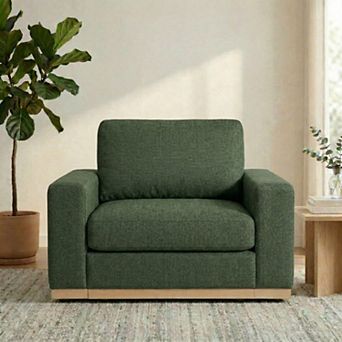 Opoiar 42" Accent Chair, Wide Armchair with Solid Wood Frame