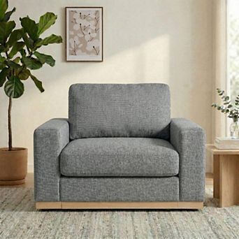 Opoiar 42" Accent Chair, Wide Armchair with Solid Wood Frame