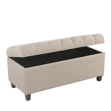 Velvet storage ottoman with hinged lid, suitable for living room and bedroom
