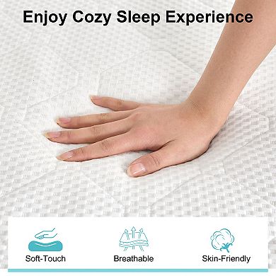 Opoiar 6" Firm Memory Foam Mattress, Cooling, Zoned Support, Washable Cover