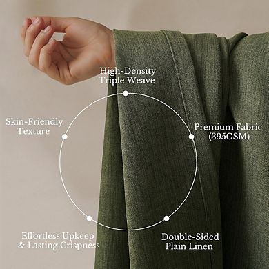 Linen Pinch Pleated Curtains, Room Darkening, Wrinkle Resistant Drapes