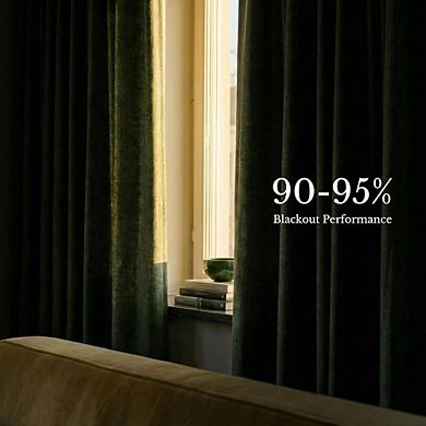 Linen Pinch Pleated Curtains, Room Darkening, Wrinkle Resistant Drapes