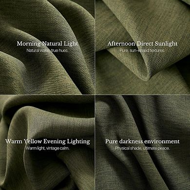 Linen Pinch Pleated Curtains, Room Darkening, Wrinkle Resistant Drapes