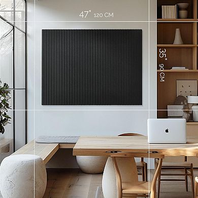 12-Tile Felt Board: 48"x36" for Home Offices Classrooms Easy Install, Sound Absorbing, Decor