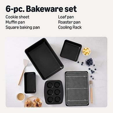 6-Piece Nonstick Bakeware Set, Stackable, Oven & Dishwasher Safe