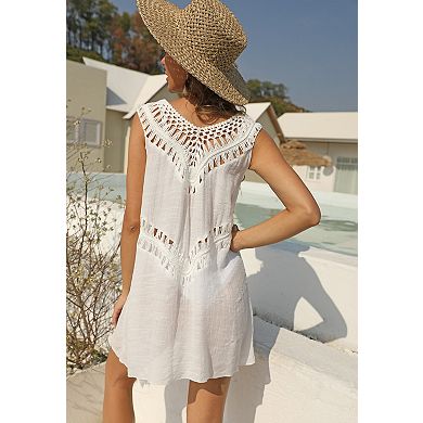 Women's V-Neck Sleeveless Summer Dress Swimsuit Cover-Ups