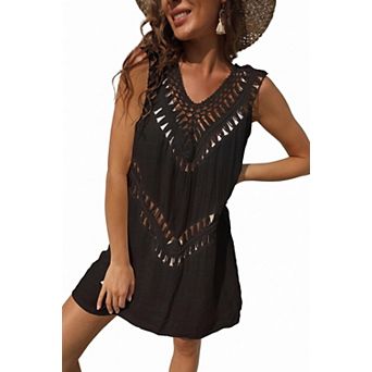 Women's V-Neck Sleeveless Summer Dress Swimsuit Cover-Ups