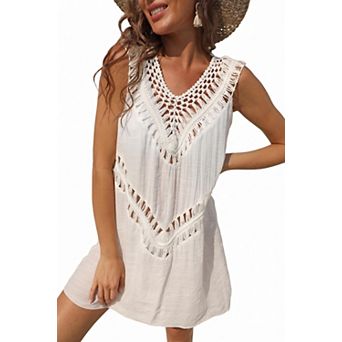 Women's V-Neck Sleeveless Summer Dress Swimsuit Cover-Ups