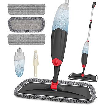 Microfiber Spray Mop with Refillable Bottle, Wet & Dry Floor Clean
