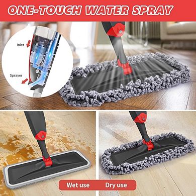 Microfiber Spray Mop with Refillable Bottle, Wet & Dry Floor Clean