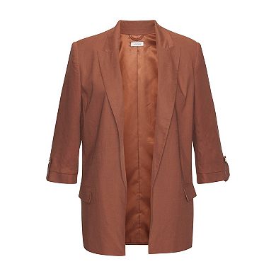 Lascana Women's Open Front Linen Blazer