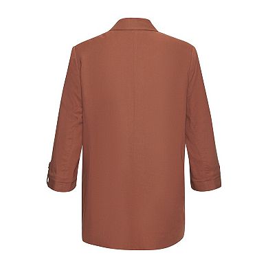 Lascana Women's Open Front Linen Blazer