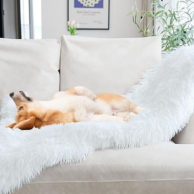 Faux Fur Throw Blanket Extra Long Hair Soft Fluffy Luxury Decorative Cozy Plush Shaggy Blanket