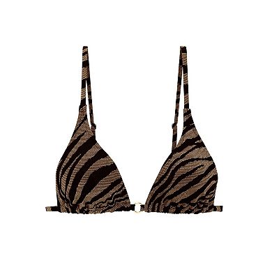 Lascana Women's O-Ring Zebra Print Triangle Bikini Top