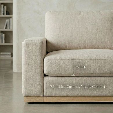 Opoiar 86" Loveseat Sofa, Deep Seat Modular Couch, Removable Covers, Easy Assembly