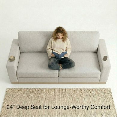 Opoiar 86" Loveseat Sofa, Deep Seat Modular Couch, Removable Covers, Easy Assembly