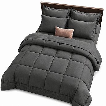 Queen 7 pc Bed in a Bag Comforter Set Microfiber Soft All Season Bedding