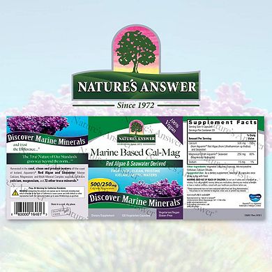 Nature's Answer Plant Based Cal-Mag Dietary Supplement - 1 Each - 120 CAP
